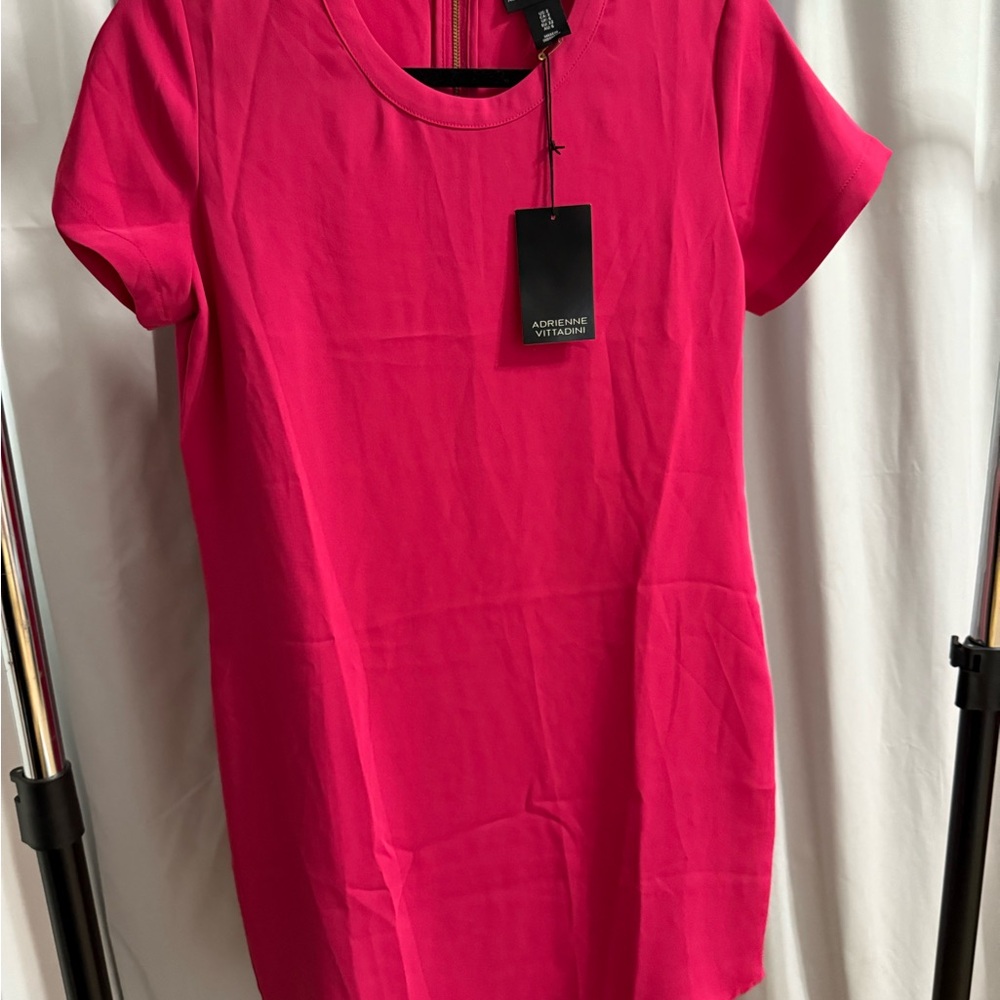 Adrienne Vittadini Fuchsia Short Sleeve Dress